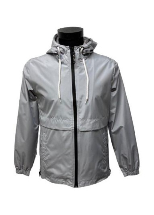 Geaca subtire pentru barbati, Slim fit, Gri deschis, Marimea XL