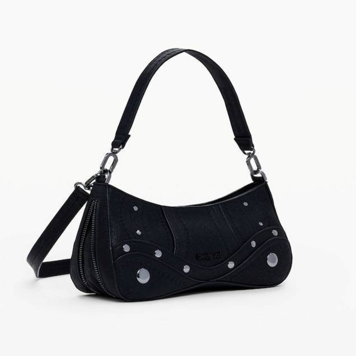 Női kézitáska és válltáska, Desigual, Embro Patch Alsacia sorozat, fekete