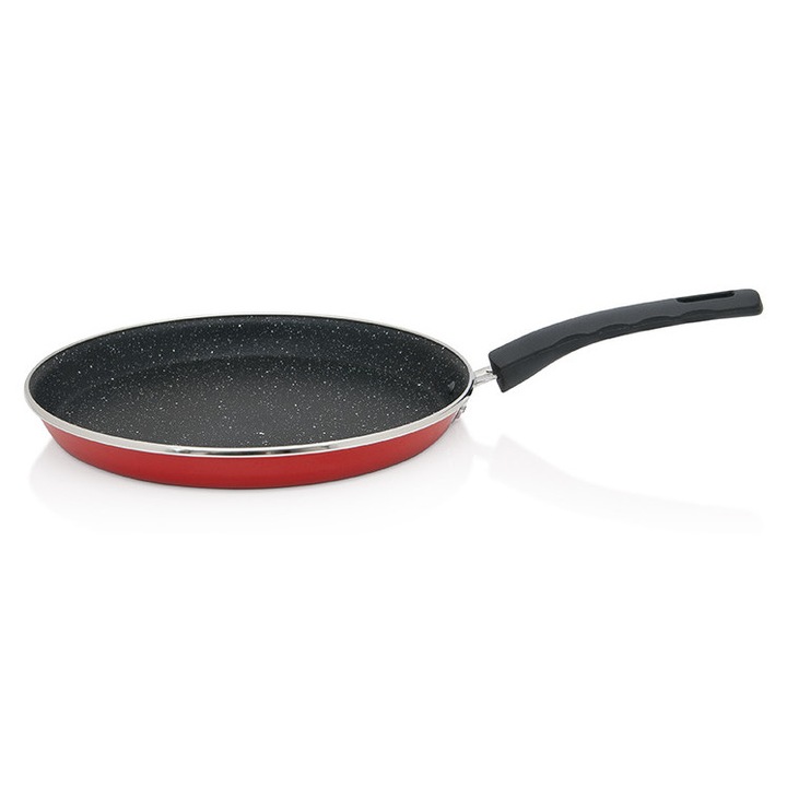 Tigaie clatite 1l Granit Induction rosu Metalac email/25cm/1l