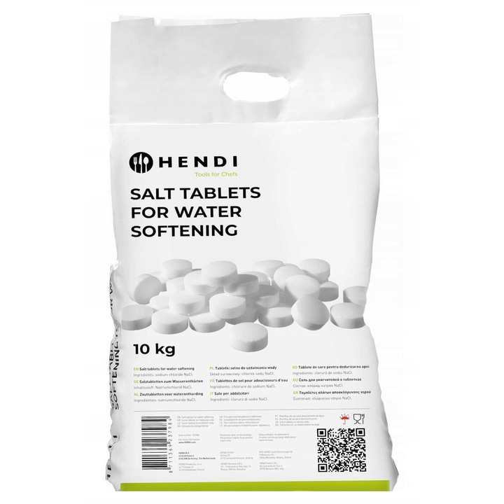 Tablete de sare pentru dedurizarea apei, Hendi, 10 kg