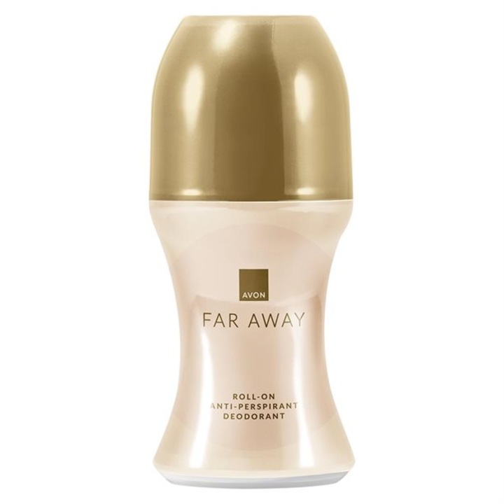Dezodorant roll-on Avon Far Away, oriental-floral, note de frezie si iasomie, 50ml