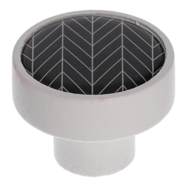 Bútorgomb, GAMET, GD08, fekete/fehér