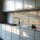 Panou lipibil perete, Wallfluent, Model floral cu frunze, Portocaliu, 6x60x30, 010310540030000283149