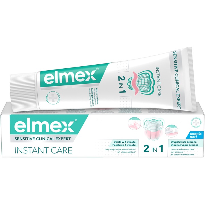Паста за зъби Elmex Sensitive Clinical Expert Instant Care, 75 мл