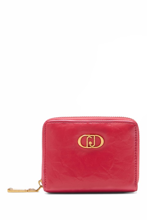 Liu Jo, Портфейл от еко кожа с цип, Червен