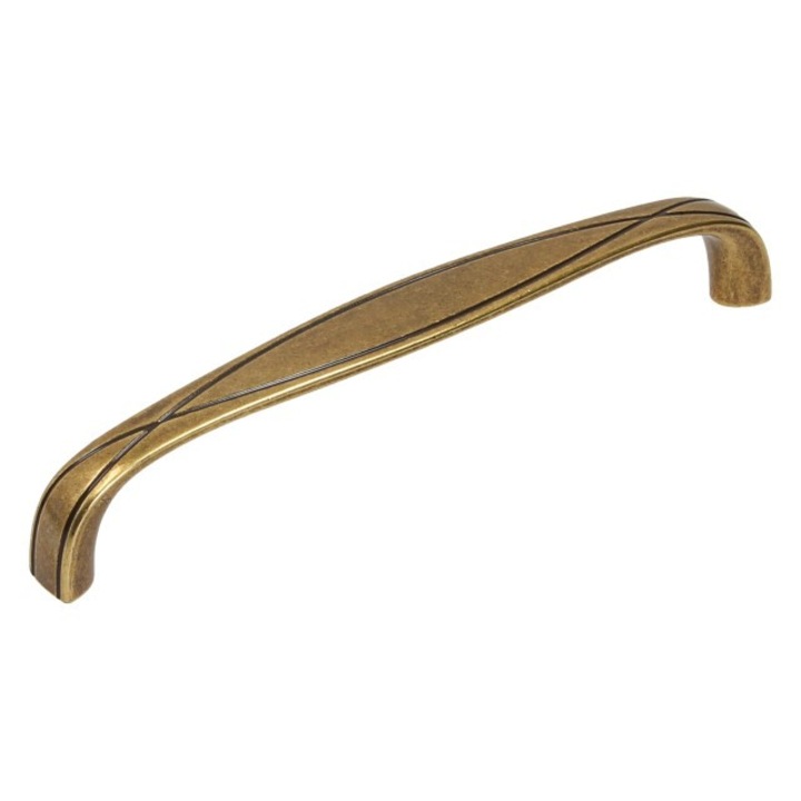 GAMET kilincs, UR43, antik sárgaréz, 128mm