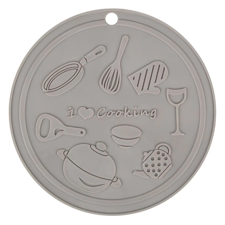 Szürke szilikon serpenyőtartó Ø15,5cm