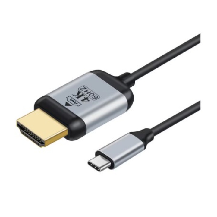 BeSmart USB-C HDMI apa kábel, 4K 60Hz, 1,8m, fekete