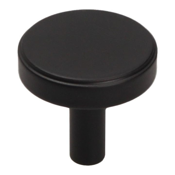 Maner mobila GAMET GU18, negru mat, design modern, material zinc-aluminiu