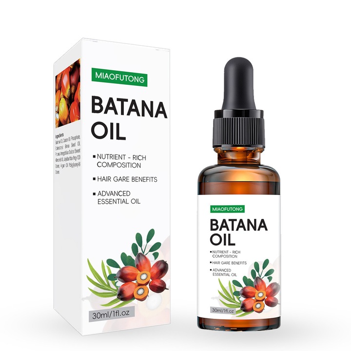 Ulei de Batana pentru par, MIAOFUTONG, 30 ml, stimuleaza cresterea parului, ulei pur de Batana pentru hidratarea si repararea parului uscat si deteriorat si ingrijirea pielii