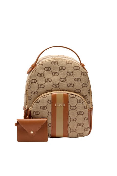 Liu Jo, Rucsac cu logo, cu etui uni, Bej