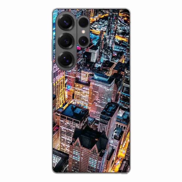 Husa compatibila cu Samsung Galaxy S25 Ultra Silicon Gel Tpu Model Night City