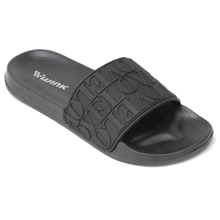 Papuci de plajă negri pentru femei Wink Wink SR51140-1 07582