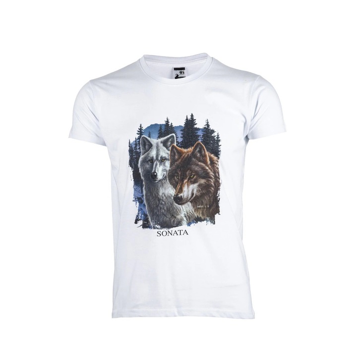 Gyerek Póló Printex, Rövid Ujjú, Két Farkas, Farkas Széria, Digitális Nyomat, Fehér, 98cm, 2-3 év