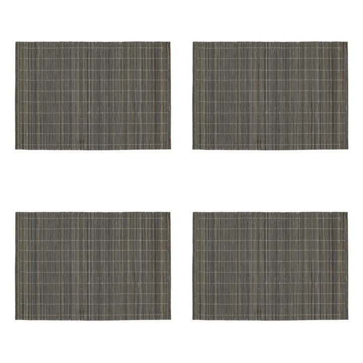 Suporturi Farfurii Gri din Bambus 43x30cm - 4buc