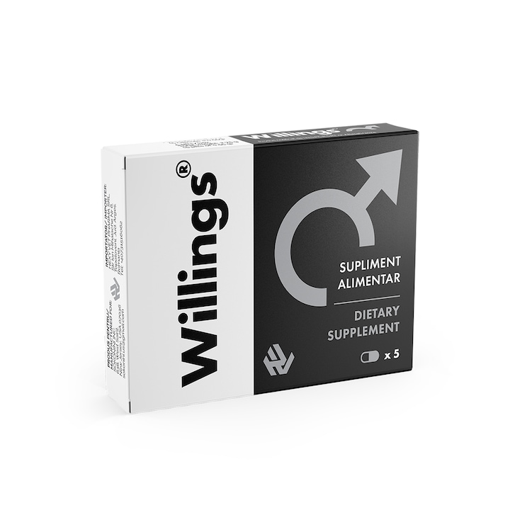 Willings - 5 Pastile pentru potenta cu efect rapid, erectie si ejaculare precoce, cresterea apetitului sexual