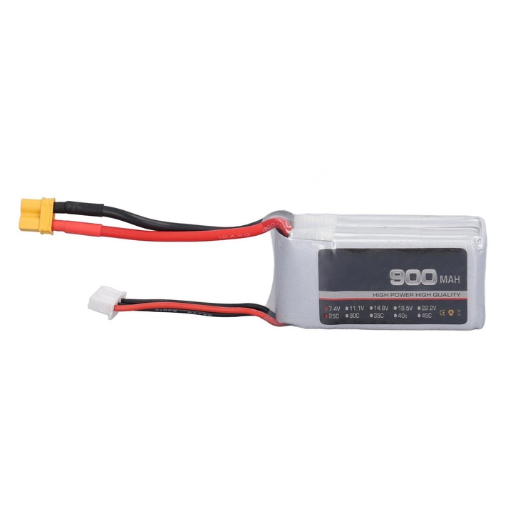 Baterie LiPo 900mAh 25C XT30 pentru avion RC fix