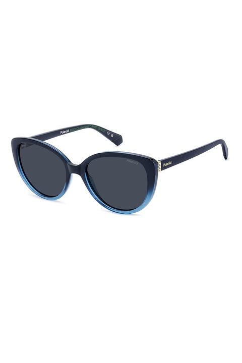 Polaroid, Ochelari de soare cat-eye cu lentile polarizate, 56-18-145, Albastru inchis