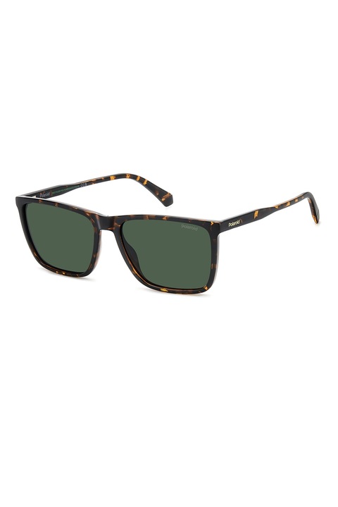 Polaroid, Ochelari de soare cu logo, 58-17-145, Negru/Caramel