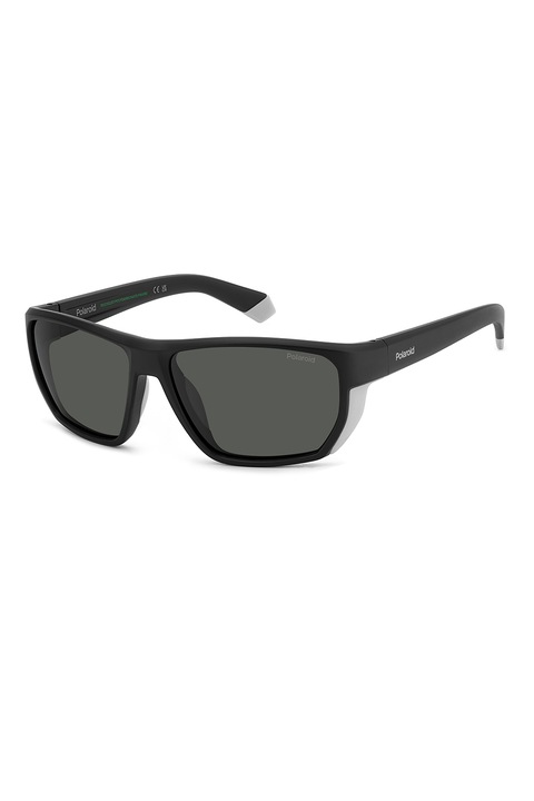 Polaroid, Правоъгълни слънчеви очила с поляризация, 60-15-135, Избеляло черно