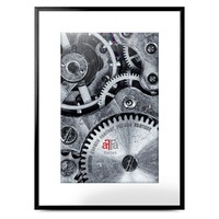 Rama foto aFFa 50x70 cm din aluminiu, de perete – rama decorativa pentru postere, fotografii, tablouri sau afise – cu plexiglas 1 mm – negru
