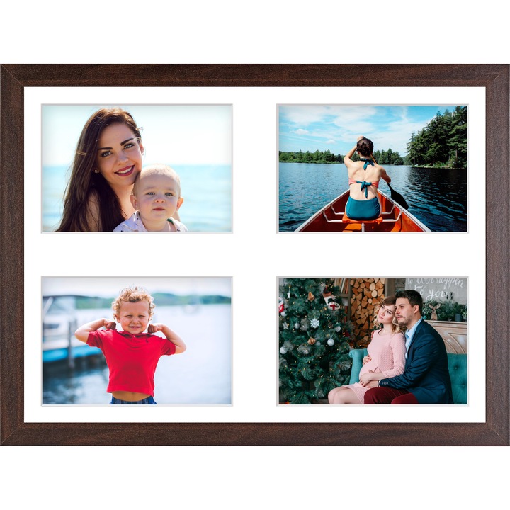 Rama Hekla Galerie 30x40x4 cm din lemn, cu plexiglas de 1 mm – rama foto, rama tablou, rama decorativa pentru arta, postere sau obiecte 3D, montaj pe perete sau asezare pe birou, maro