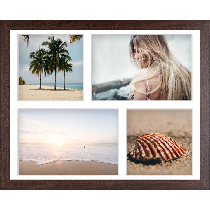 Rama Hekla Galerie 24x30x4 cm din lemn, cu plexiglas de 1 mm – rama foto, rama tablou, rama decorativa pentru arta, postere sau obiecte 3D, montaj pe perete sau asezare pe birou, maro