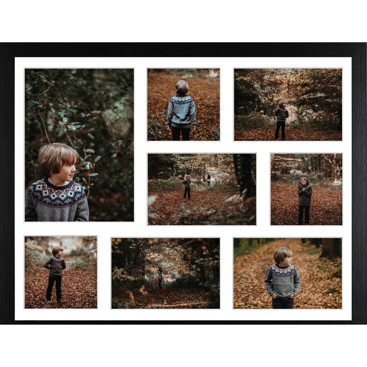 Asztali képkeret aFFa 40x50x8 cm, fekete, MDF-ből