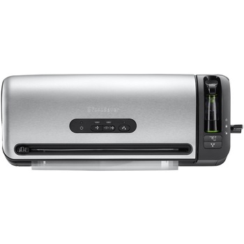 Aparat de vidare FoodSaver FFS017X-01, 1 viteza, port caserole/pungi, 28cm, functie marinare, Argintiu/Negru Aparat de vidare FoodSaver FFS017X-01, 1 viteza, port caserole/pungi, 28cm, functie marinare, Argintiu/Negru