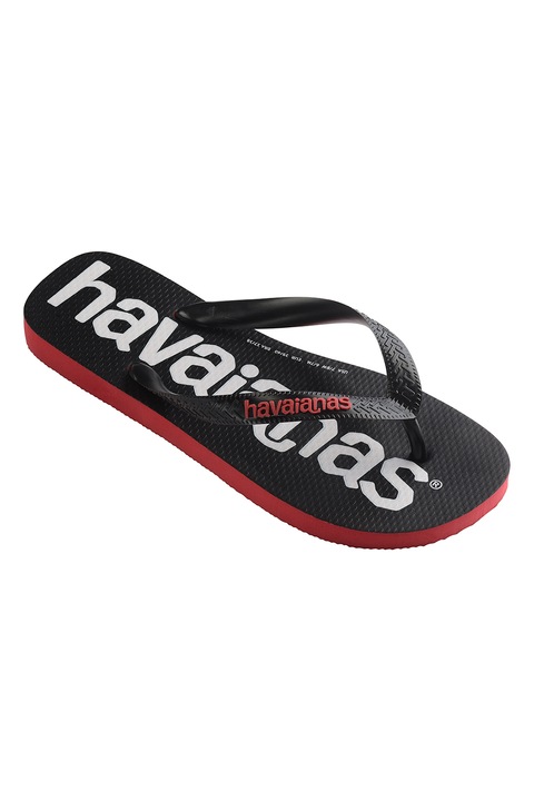 Havaianas, Logomania 2 flip-flop papucs logós részletekkel, Fehér/Fekete, 39-40