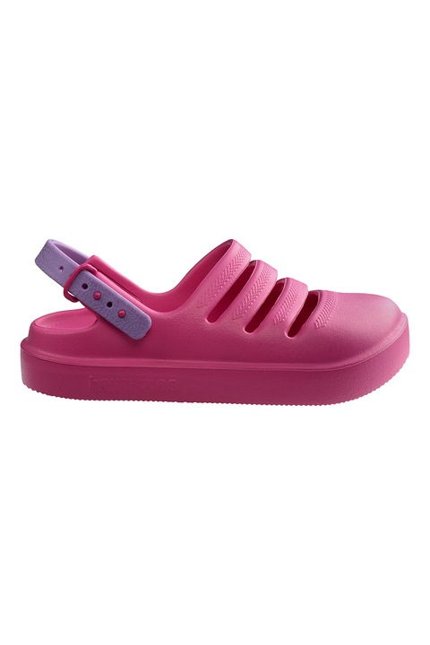 Havaianas, Saboti slingback cu model uni, Roz deschis