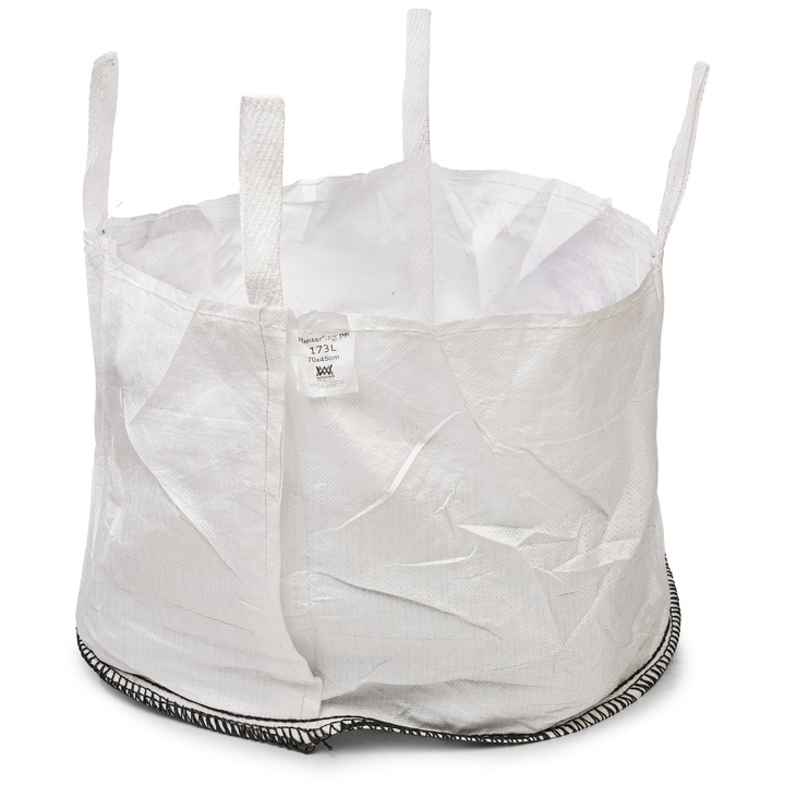 Wimar WM kerti zsák, ültetéshez, fehér, 173L, 70x45cm, fogantyúkkal, UV-álló anyagból