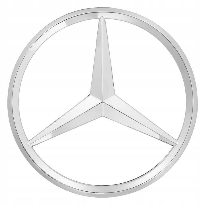 Mercedes-Benz autóembléma, ezüst, 8,9 cm, kétoldalas ragasztószalaggal rögzíthető