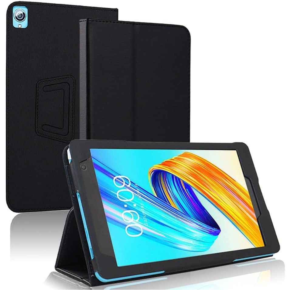 Husa tip carte Ytaland, din piele PU, pentru Blackview Tab 5 de 8 inch, magnetica, Neagra
