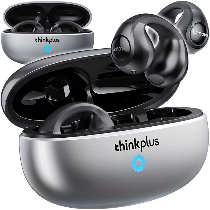 Renew Force vezeték nélküli fülhallgató csontvezetéssel, audio fejhallgató, Bluetooth 5.0, 380 óra autonómia, HD mikrofon, érintésvezérlés, 10 méteres hatótáv, vízálló, sport, univerzális kompatibilitás, kék XT83