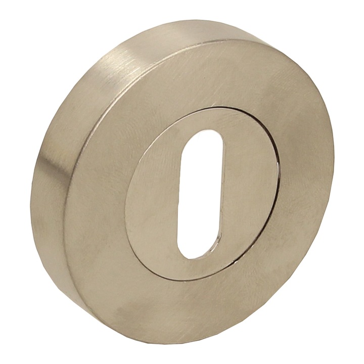 GAMET PLT33-N ajtózár kiegészítő, szálcsiszolt nikkel, kerek