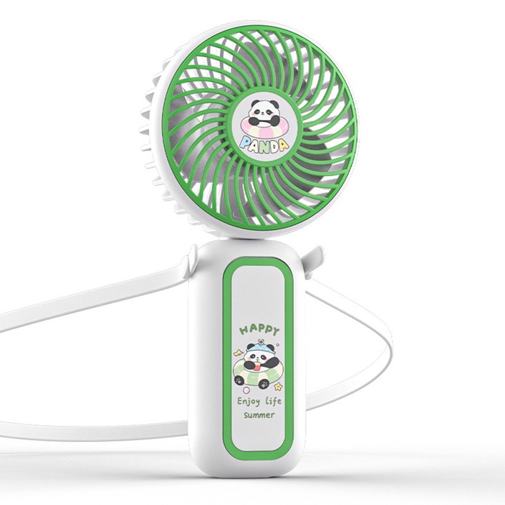 Rasarit asztali ventilátor, hordozható, összecsukható, 3 sebességfokozat, fehér, 1000 mAh