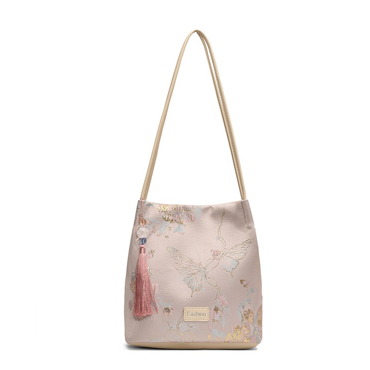 Női válltáska, szatén, 26×26×12 cm