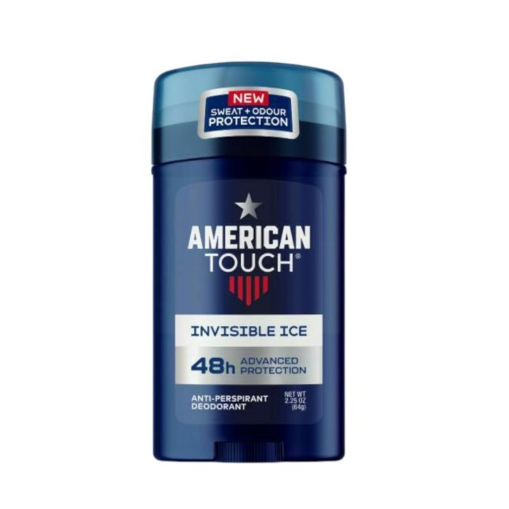 Antiperspirant Stick Invisible Ice American Touch 64 g