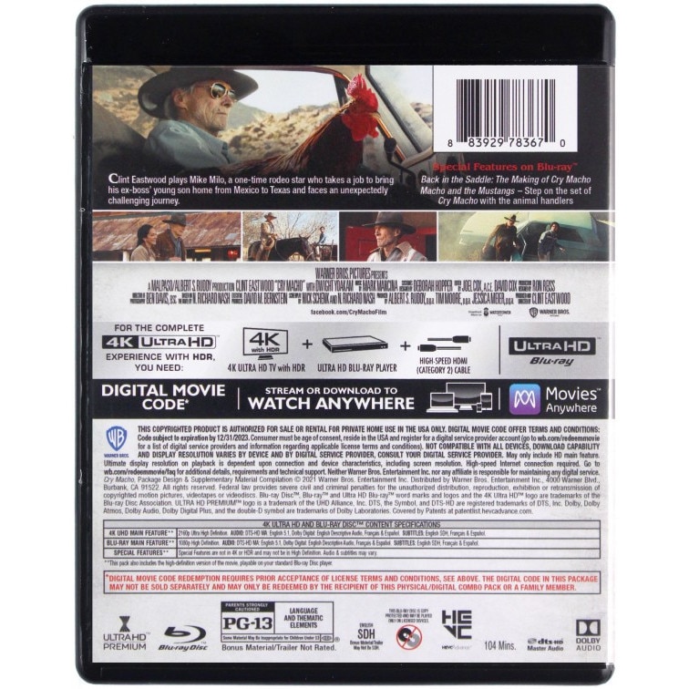 Cry Macho [Blu-Ray 4K]+[Blu-Ray]