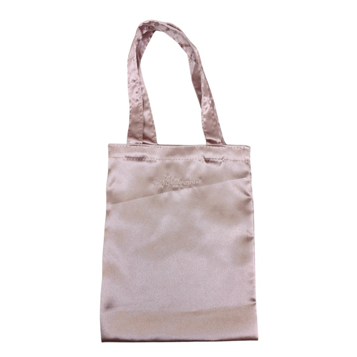 Női kézitáska, szatén, 25×32 cm, rózsaszín