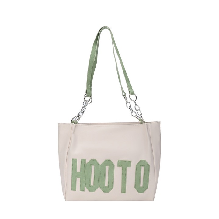 Női táska, műbőr, 34×27×13 cm, fehér