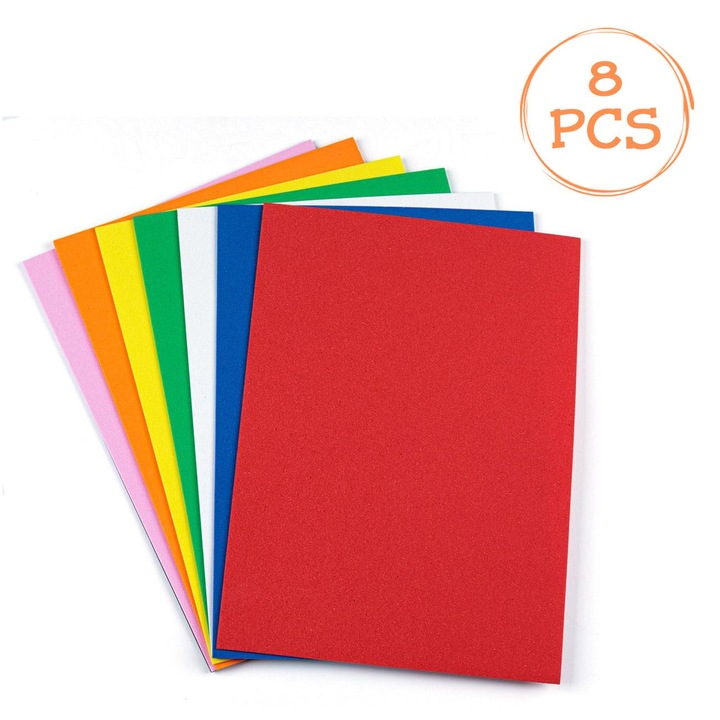 File de Spuma Colorate A4 - 8buc