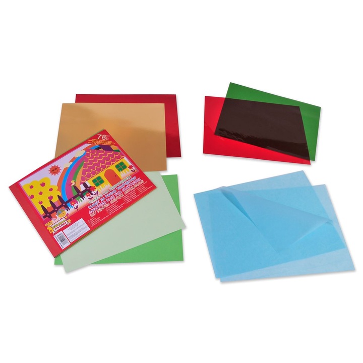 Set pentru Creatii cu Hartie Cartoane Colorate 24x31cm - 78buc
