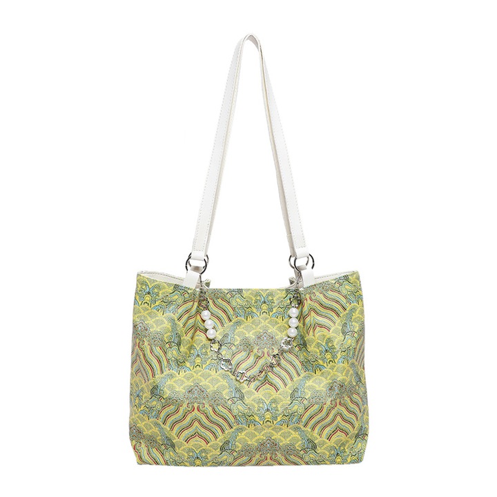 Női válltáska, szatén, 32×26×10 cm