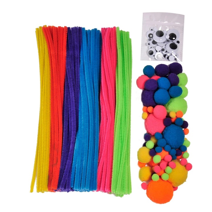 Set Creativ Sarma Plusata Pompon - 300buc