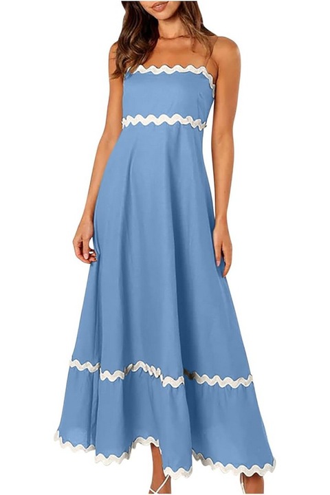 Női nyári maxi ruha, kék, M-es, IBTOM CASTLE