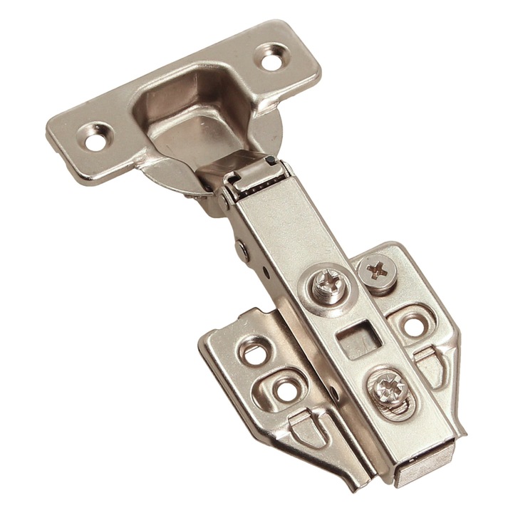 Balama mobila 35mm GAMET, suprapunere, inchidere usoara, surub pentru lemn, excentric