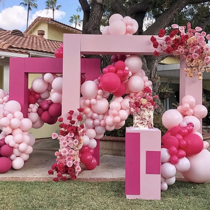 Produs premium - Set 10 Baloane din Latex, Southern Sky, Model Party, 13 cm, 1 g, Roz