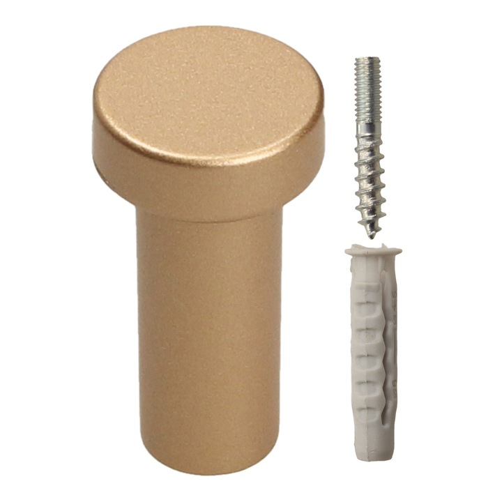 Cuier GAMET WU01, auriu satinat, montare pe perete